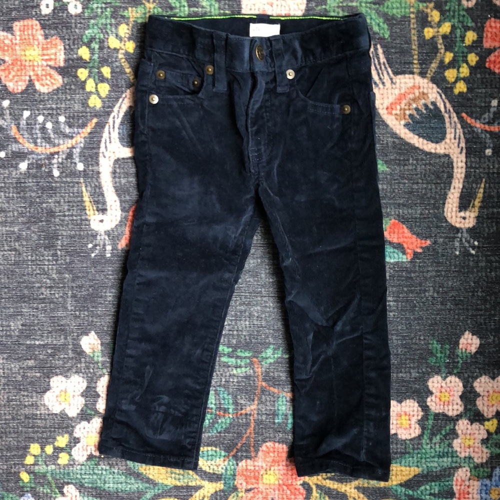 Crewcuts Toddler Boy Navy Slim Flex Corduroys, 2T